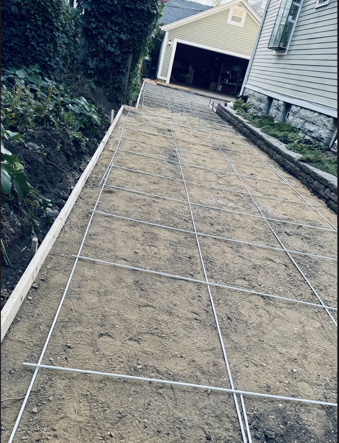 Rebar set for new pour