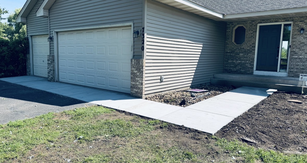 New sidewalk and entry